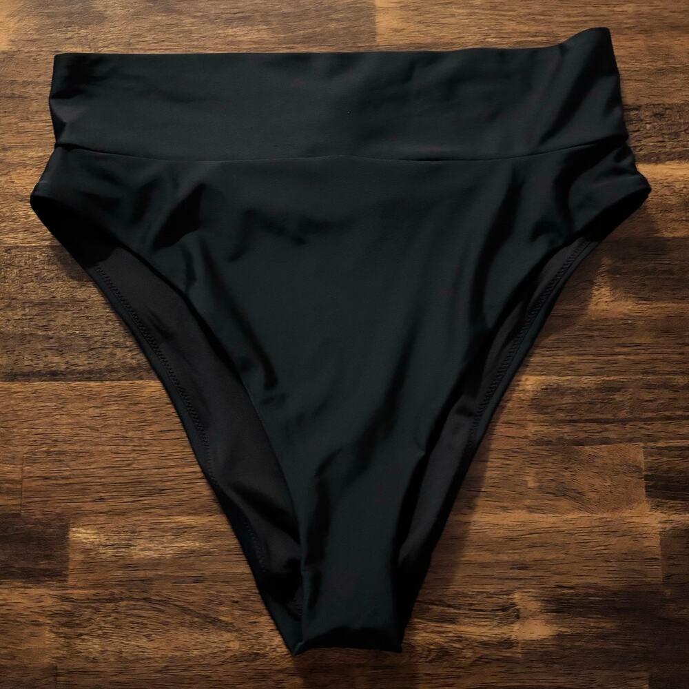 Aerie Size Large Bikini Bottom Bathing Suit Swim High Rise Cheeky Cut